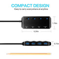 APANAGE 4-Port Powered USB 3.0 Hub Splitter by DailySale