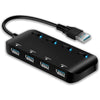 APANAGE 4-Port Powered USB 3.0 Hub Splitter