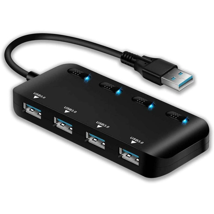 APANAGE 4-Port Powered USB 3.0 Hub Splitter by DailySale