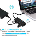 APANAGE 4-Port Powered USB 3.0 Hub Splitter by DailySale