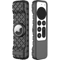 Apple TV 4K Remote Black Silicone Case - Apple AirTag by Zerodamage Sahara Case LLC