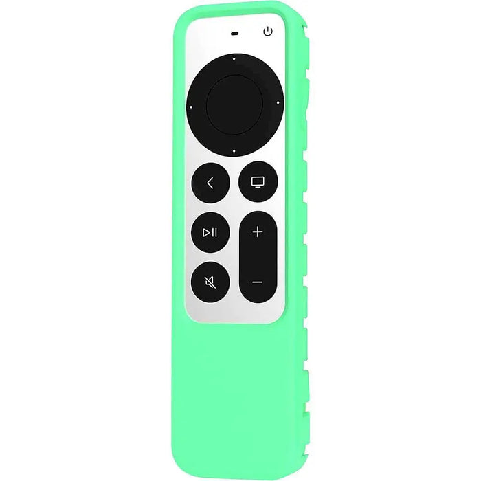 Apple TV 4K Remote Green Glow Silicone Case - Apple AirTag by Zerodamage Sahara Case LLC