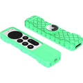 Apple TV 4K Remote Green Glow Silicone Case - Apple AirTag by Zerodamage Sahara Case LLC