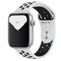 Apple Watch Nike Series 5 (GPS) 44mm Silver Aluminum Case with Pure Platinum/Black Nike Sport Band by DailySale
