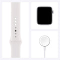 Apple Watch SE GPS Silver Aluminum Case with Sport Band (Refurbished) by DailySale