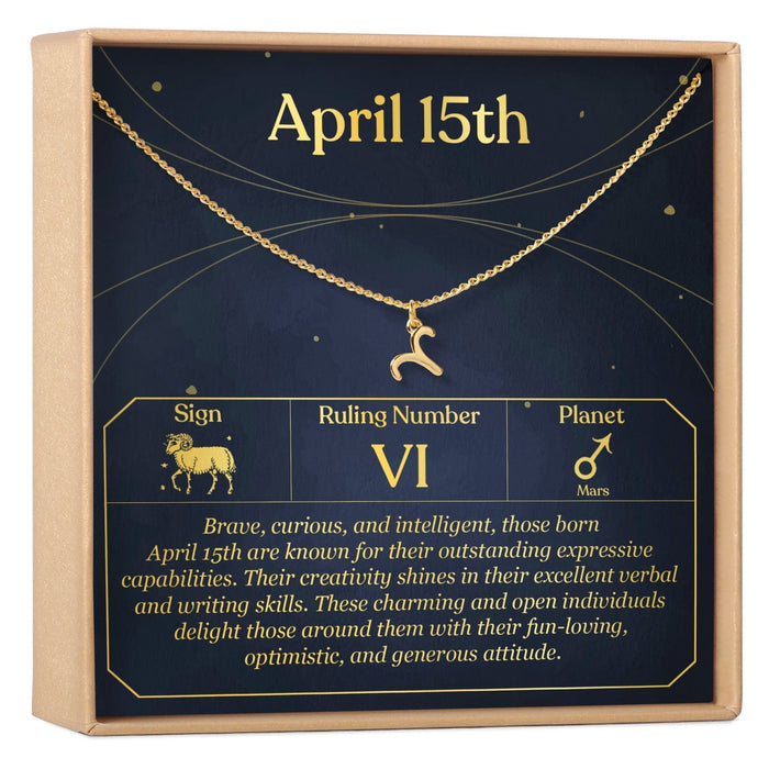 April 15th Aries Necklace by Dear Ava