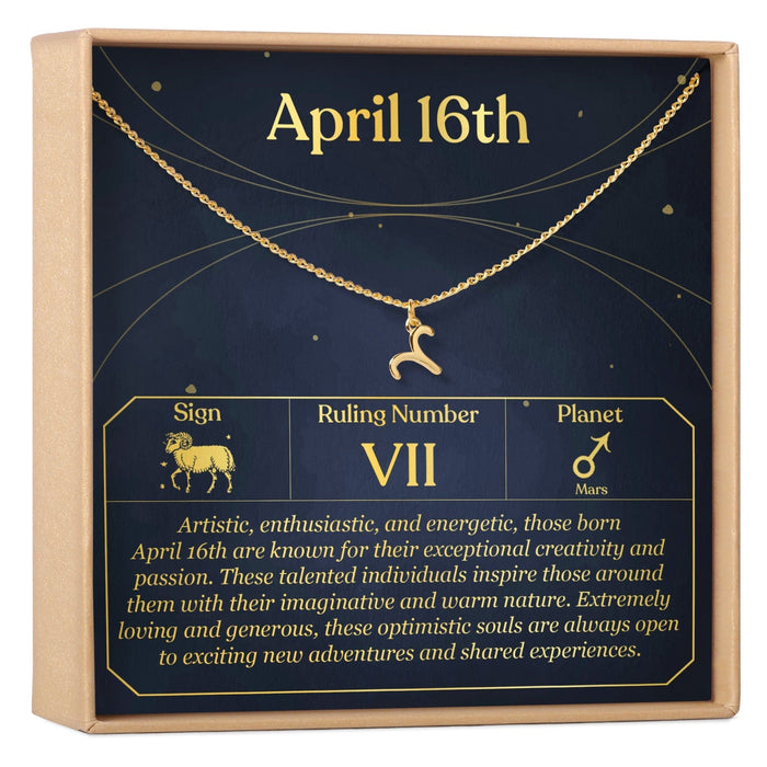 April 16th Aries Necklace by Dear Ava