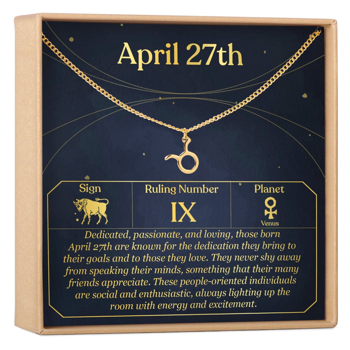 April 27th Taurus Necklace by Dear Ava