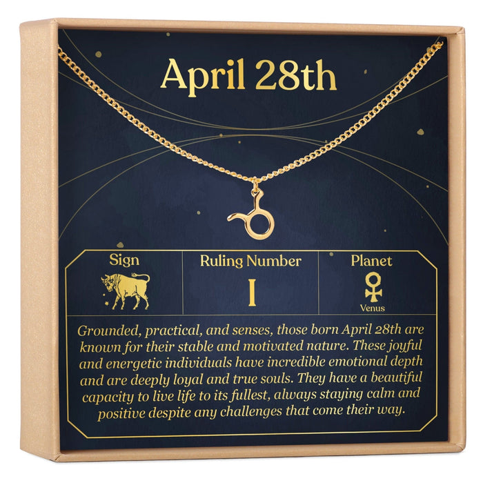 April 28th Taurus Necklace by Dear Ava
