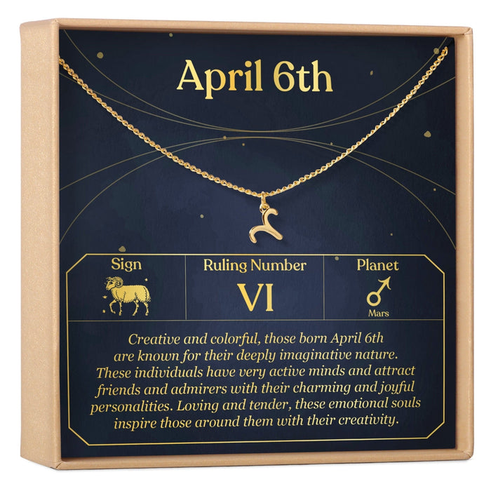 April 6th Aries Necklace by Dear Ava