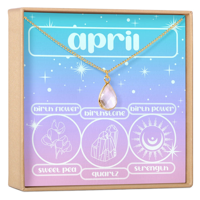 April Birthday Gemstone Necklace by Dear Ava