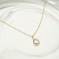 April Birthstone / Diamond Crystal Charm Necklace by Dear Ava
