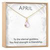 April Birthstone / Diamond Crystal Charm Necklace