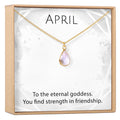 April Birthstone / Diamond Crystal Charm Necklace by Dear Ava