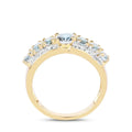 Aquamarine Diamond Engagement Ring by Fine Color Jewels