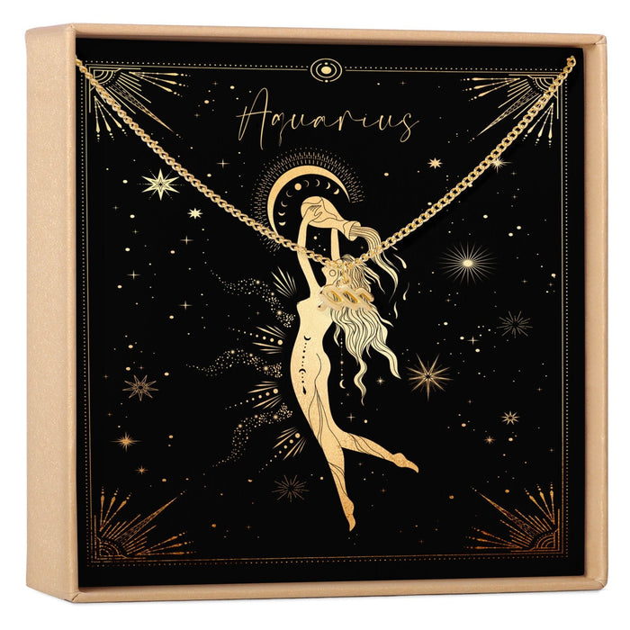 Aquarius Zodiac Deity Necklace by Dear Ava