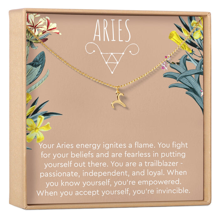 Aries Zodiac Gift Necklace by Dear Ava