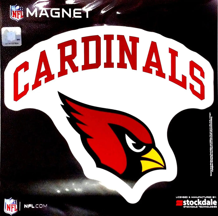 Arizona Cardinals ARCH Style Logo 12" Magnet Heavy Duty Auto Home NFL Football by Fielders Choice