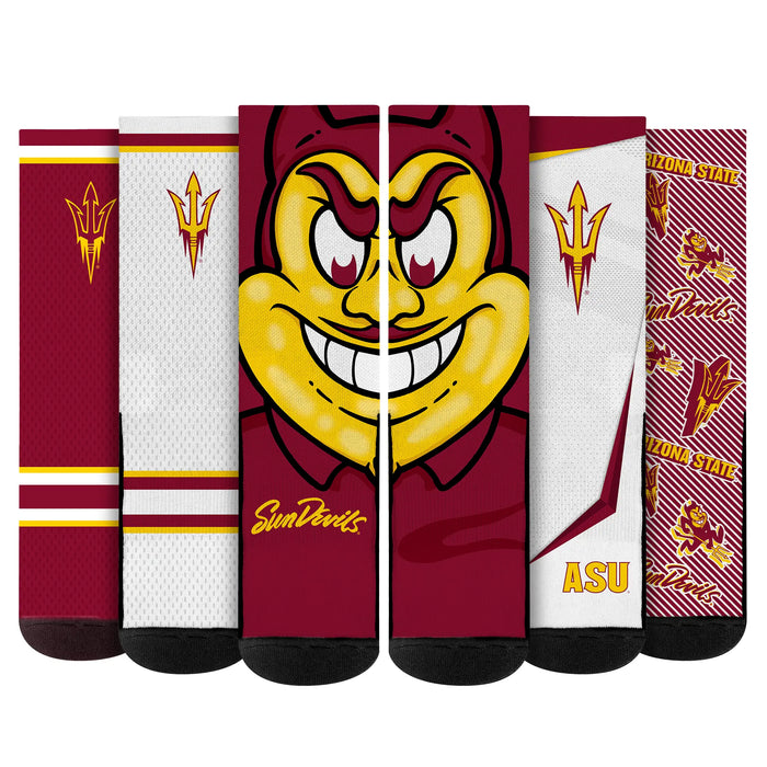Arizona State Sun Devils - Super Fan 5-Pack by Rock 'Em Socks
