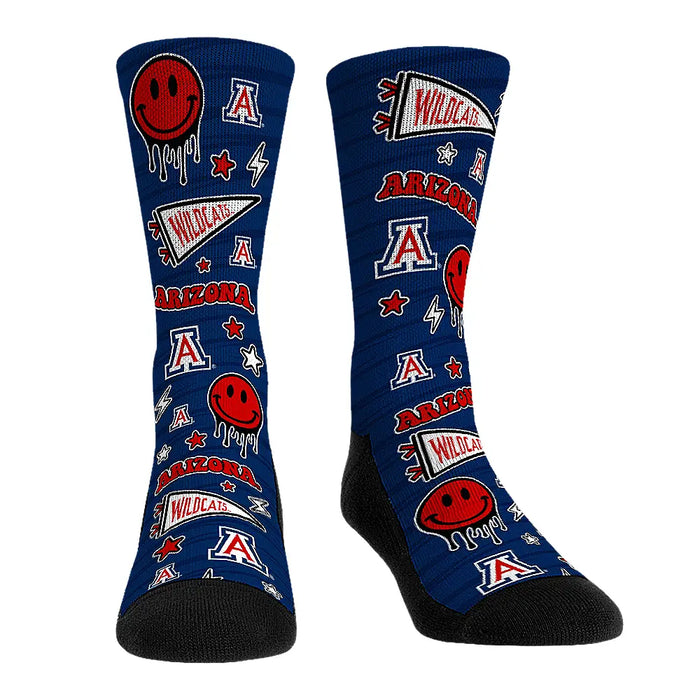Arizona Wildcats - Smiley Stickers by Rock 'Em Socks
