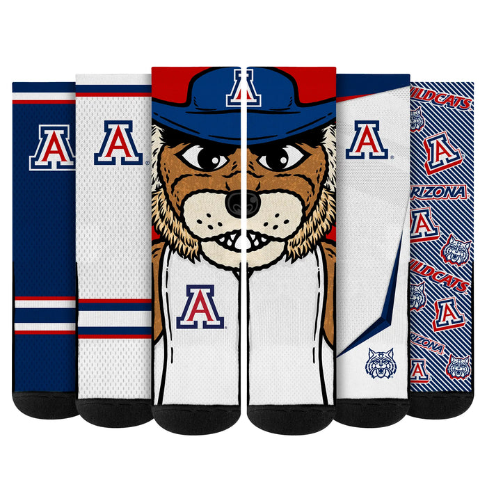 Arizona Wildcats - Super Fan 5-Pack by Rock 'Em Socks