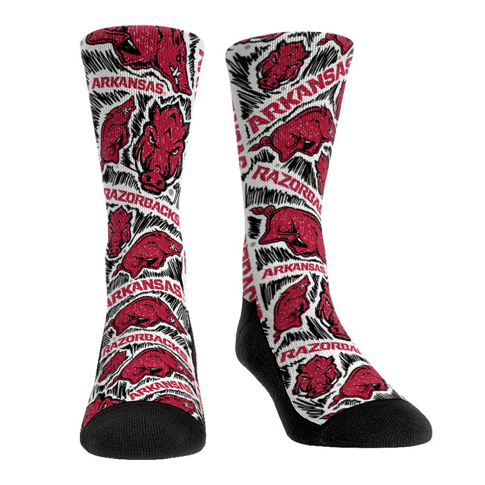 Arkansas Razorbacks - Logo Sketch by Rock 'Em Socks