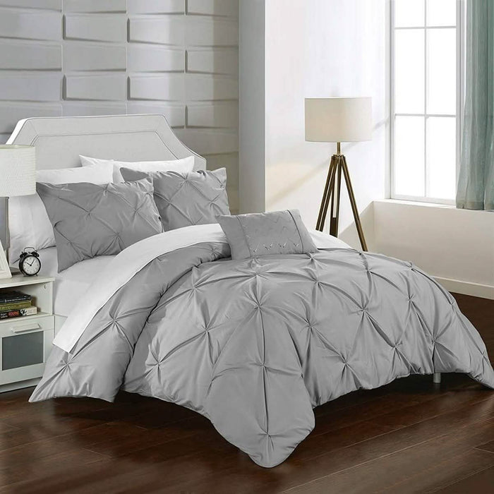 Armi Pinch-Pleated Microfiber Duvet Cover Set by DailySale