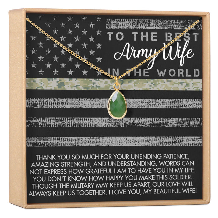 Army Wife Gemstone Necklace by Dear Ava