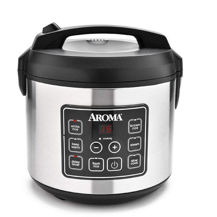 Aroma 20-Cup Digital Rice Cooker and Food Steamer (Refurbished) by DailySale