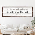 As For Me And My House We Will Serve The Lord Sign by Tailored Canvases