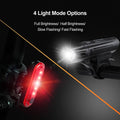 Ascher Ultra Bright USB Rechargeable Bike Light Set by DailySale