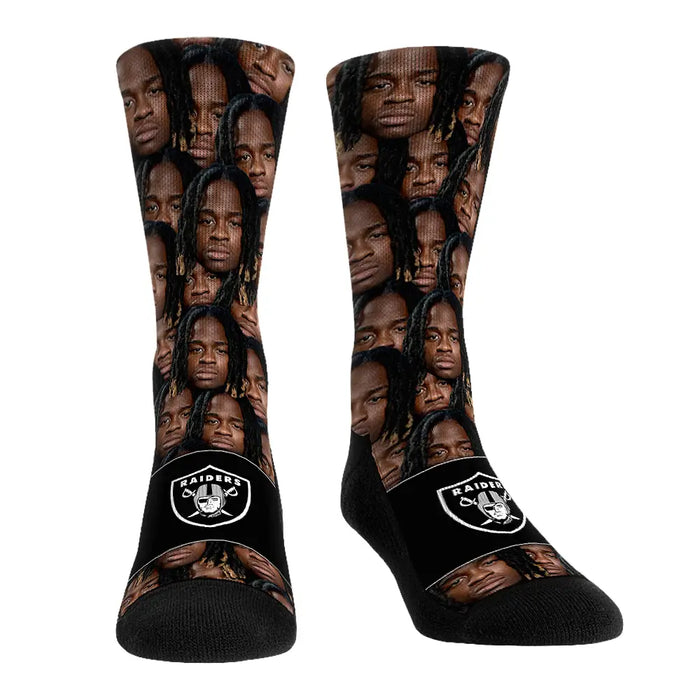 Ashton Jeanty - Las Vegas Raiders - Face Repeat by Rock 'Em Socks
