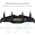 ASUS RT-AX82U AX5400 Dual-Band WiFi 6 Gaming Router, Game Acceleration, Mesh Support, Dedicated Port, Mobile Boost, MU-MIMO, Aura RGB (Refurbished) by DailySale