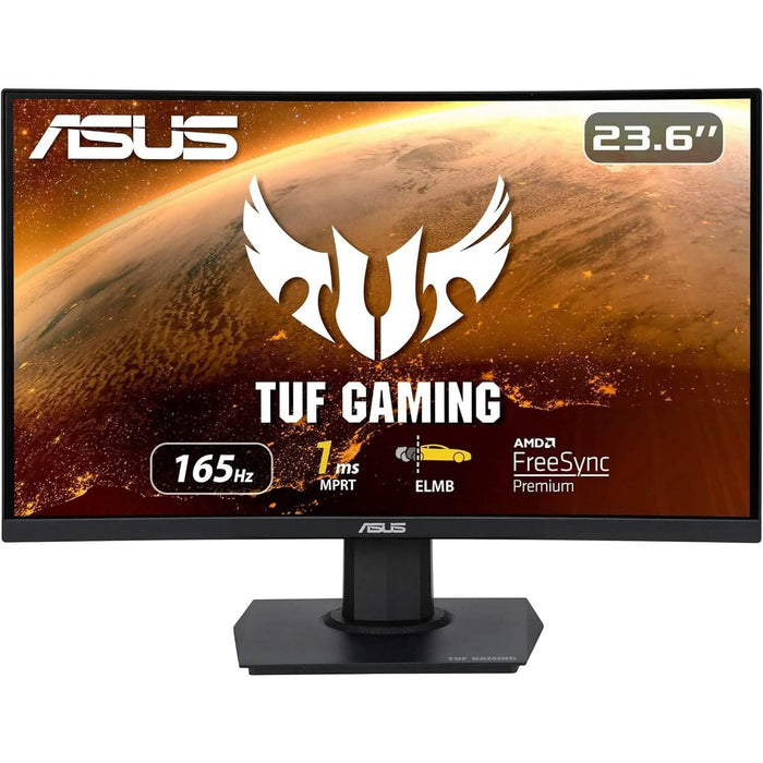ASUS TUF Gaming 23.6" 1080P Curved Monitor (VG24VQE) (Refurbished) by DailySale