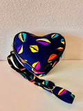 Asya Kente Heart Shaped Crossbody Bag by Duma Mbili LLC