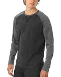 Athletic Fit Retro Contrast Raglan Tee - Charcoal by Boutique 23