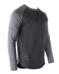 Athletic Fit Retro Contrast Raglan Tee - Charcoal by Boutique 23