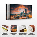 Atlanta City Night Skyline Canvas Wall Art by Tailored Canvases
