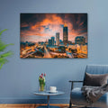 Atlanta City Night Skyline Canvas Wall Art by Tailored Canvases