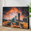 Atlanta City Night Skyline Canvas Wall Art by Tailored Canvases