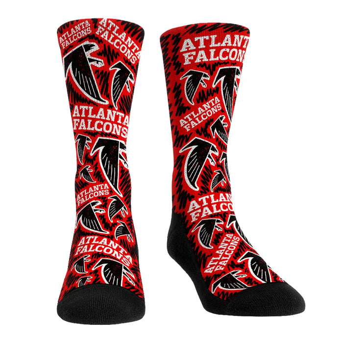 Atlanta Falcons - Throwback Logo Sketch by Rock 'Em Socks