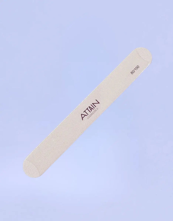 Attain Cosmetics 80/100 Grit Emery Nail File – Extra Wide by Attain Cosmetics