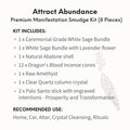 Attract Abundance - Premium Manifestation Smudge Kit (8 Pieces) by Conscious Items