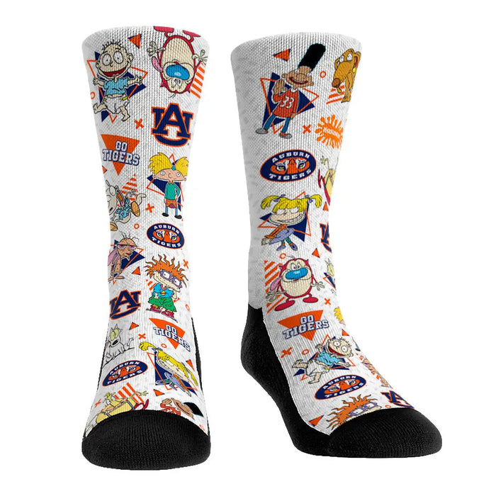 Auburn Tigers - 90's Nickelodeon Characters All-Over by Rock 'Em Socks