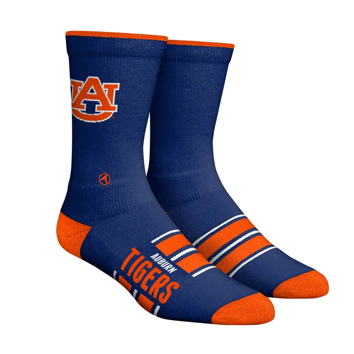 Auburn Tigers - Gametime Stripe (Knitted) by Rock 'Em Socks