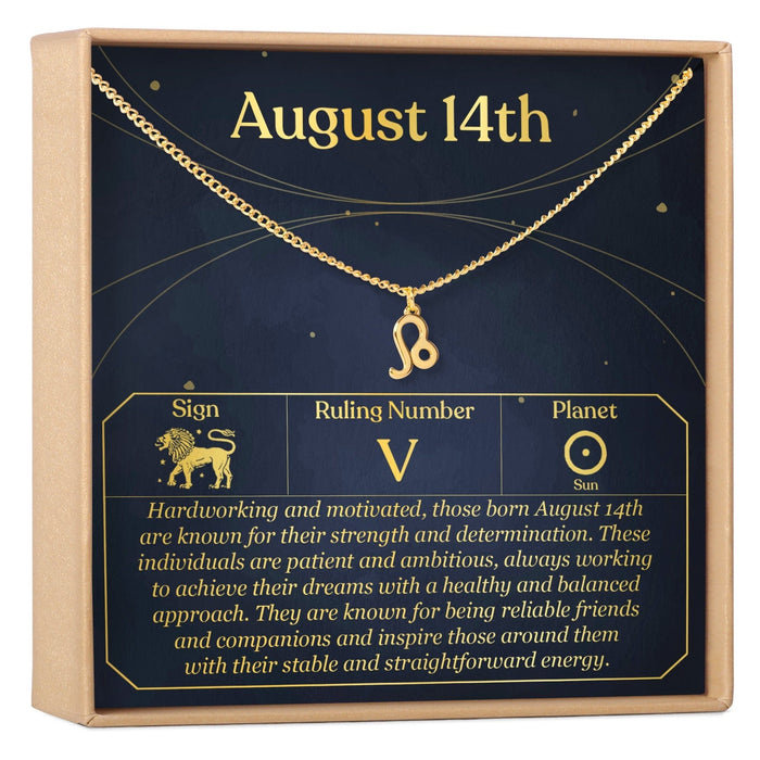 August 14th Leo Necklace by Dear Ava