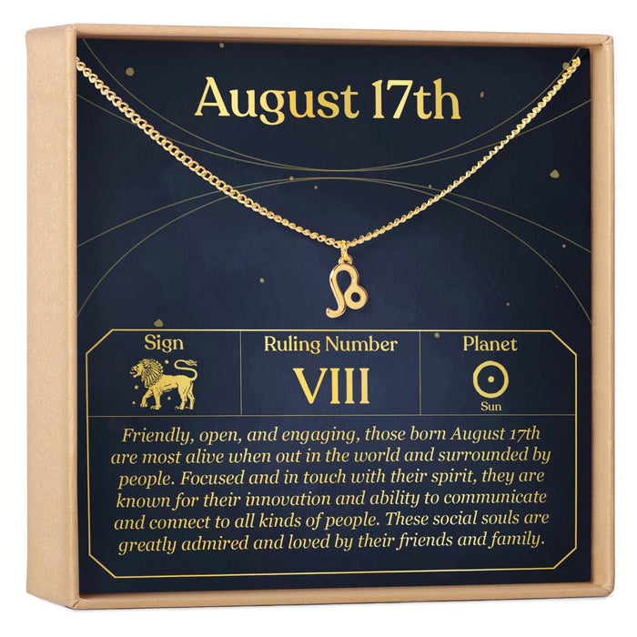 August 17th Leo Necklace by Dear Ava