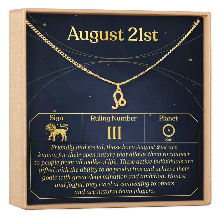 August 21st Leo Necklace by Dear Ava