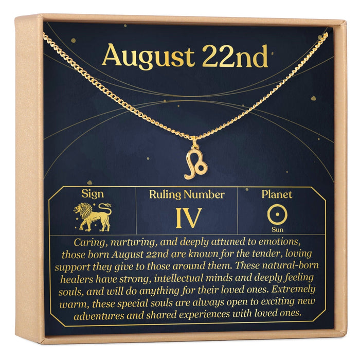 August 22nd Leo Necklace by Dear Ava