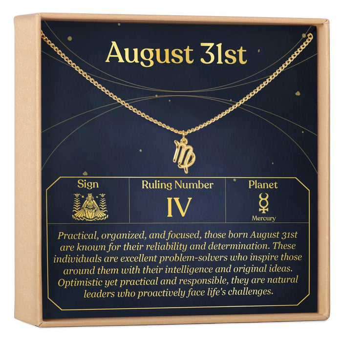 August 31st Virgo Necklace by Dear Ava